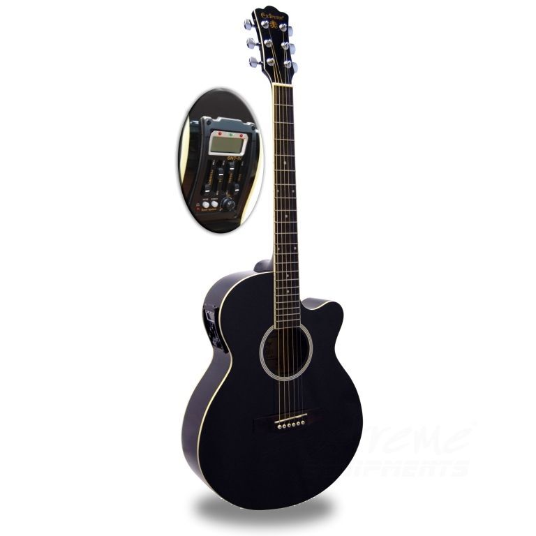 Gitar Akustik Extreme XAC45EQ4BK Sahne Gitarı