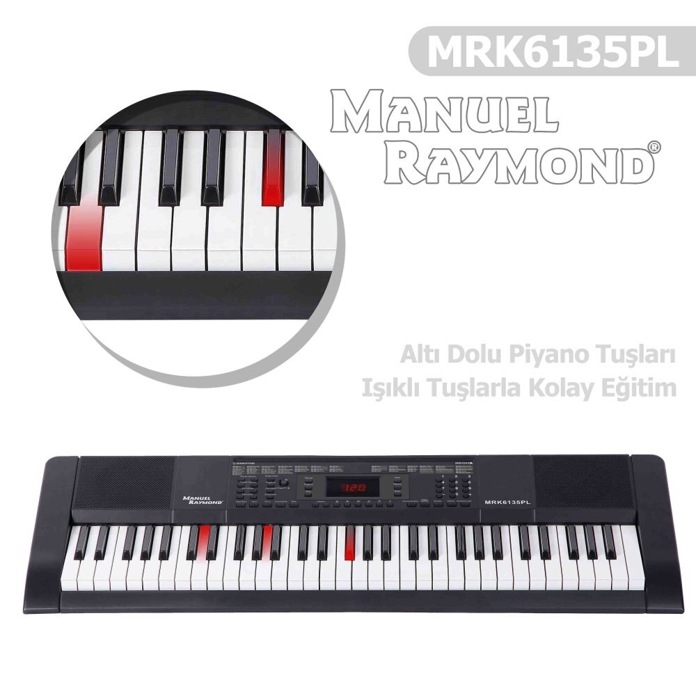Org Manuel Raymond IŞIKLI Piyano Tuşlu MRK6135PL
