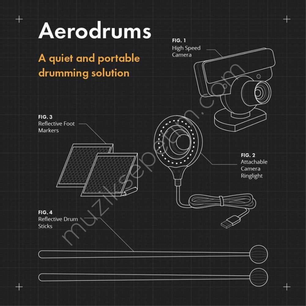 Aerodrums - Hareket Sensörlü Elektronik Davul Seti