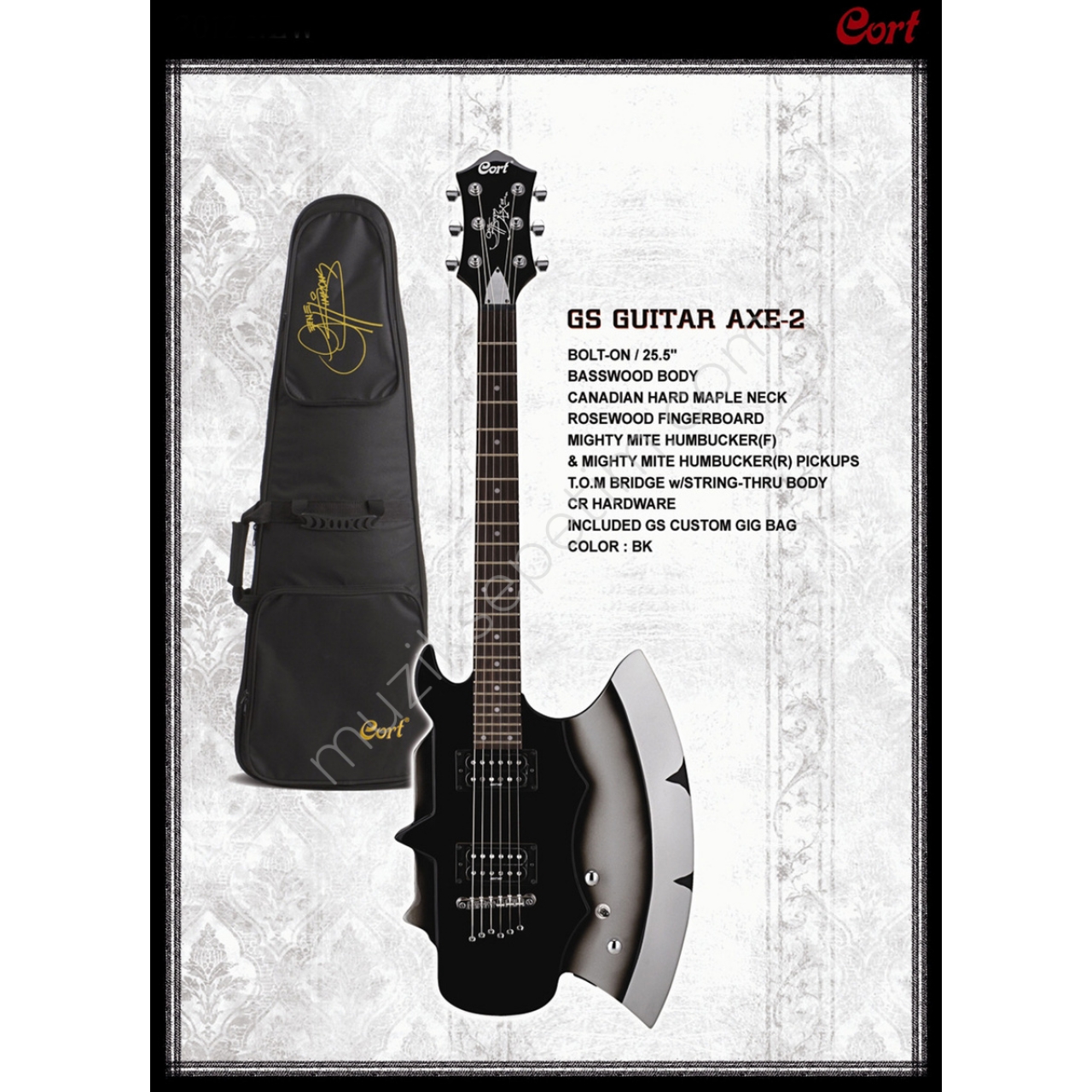 Cort GS GUITAR AXE2BK Gene Simmons Signature Serisi Elektro Gitar