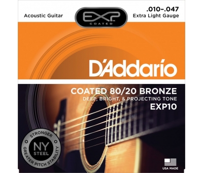 D'addario EXP10 Extra Light Akustik Gitar Takım Tel
